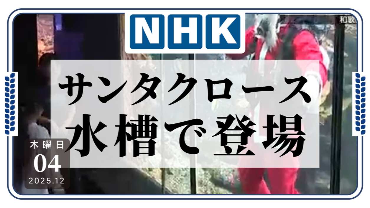 日语阅读 - 水里的圣诞老人？和歌山水族馆水槽内出现圣诞老人 - MOJiTest