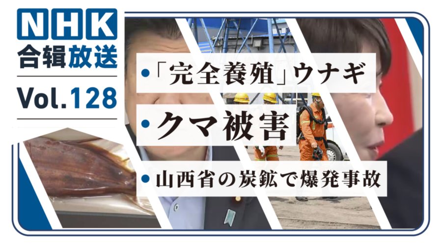 「NHK周五合辑128丨日本人工养殖蒲烧鳗鱼上市售卖！日本政府打击熊害！山西省煤矿发生爆炸事故！」-MOJi辞書