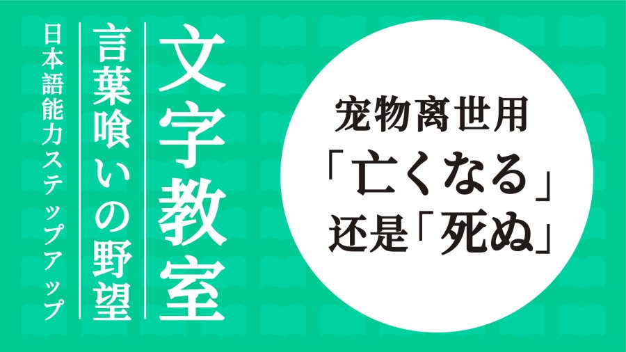 日语阅读 - 「亡くなる」只能表示人的死亡？或许有些不够人性化了 - MOJi辞書