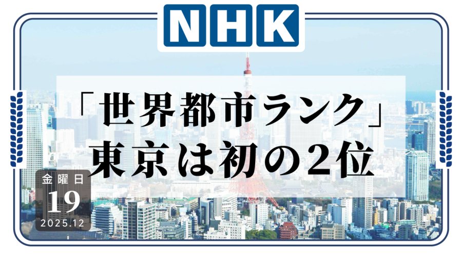 日语阅读 - 这么有实力？“世界城市排名”东京首超纽约位列第二 - MOJi辞書