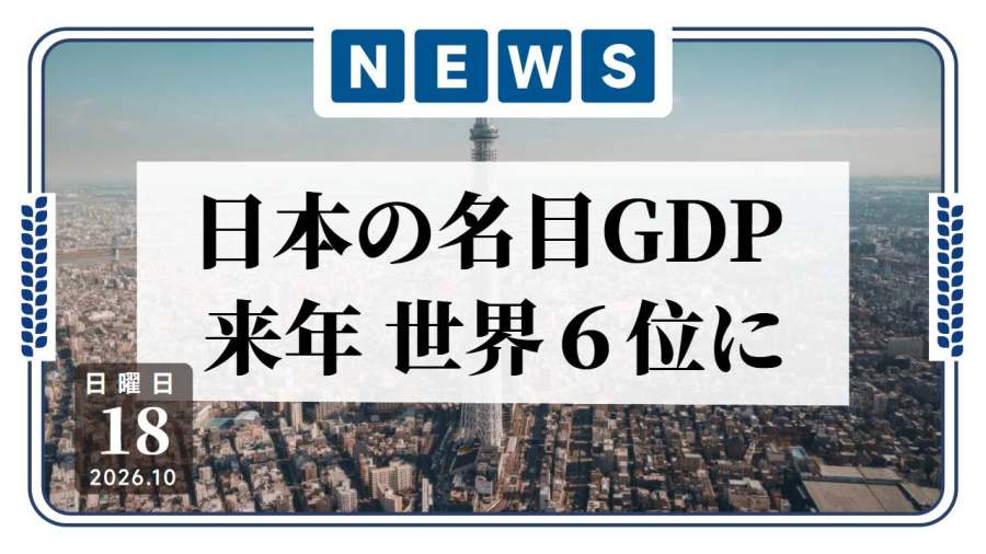日语阅读 - 2027年日本将被印度和英国超越：名义GDP或降至第六位 - MOJi辞書