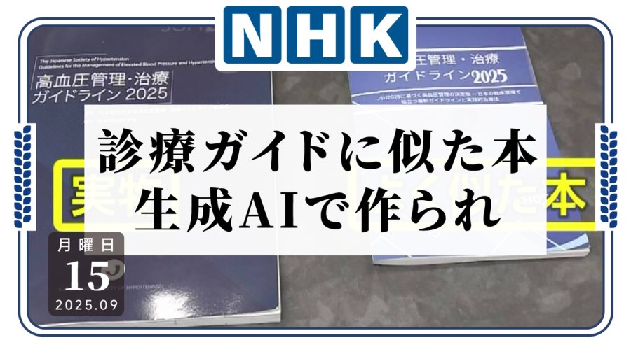 日语阅读 - 恐影响病情！AI生成盗版诊疗指南错误百出 - MOJi辞書