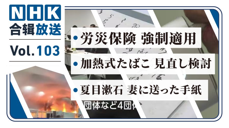 「NHK周五合辑103丨农渔业工伤强制险？巴西COP30遭火袭！夏目漱石珍贵家书面世！」-MOJi辞書